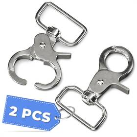 Alpenkok 742137960917 2pcs Swivel Snap Hooks Heavy Duty Trigger Snaps - Lanyard Clips Lobster Claw Cla
