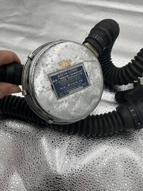 265982 Aqua Lung Vintage Regulator Double Hose U.s. Divers Co