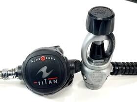 3897 Aqua Lung Titan Regulator Set Scuba Dive 1st And 2nd Stage Yoke #3897