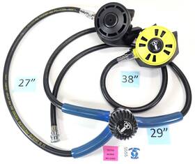 5556 Aqua Lung Us Divers - Conshelf 21 1st And 2nd Stage Scuba Dive Regulator Set Octo