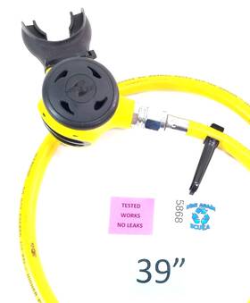 5868 Aqua Lung Abs Yellow Scuba Dive Octo Octopus 2nd Stage Regulator Slim Compact