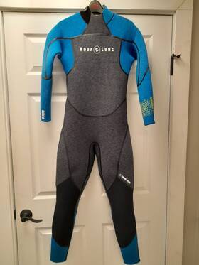 Su8760113s Aqualung Aquaflex 5mm Dive Wetsuit Mens Size Small Scuba Surf Snorkel Free
