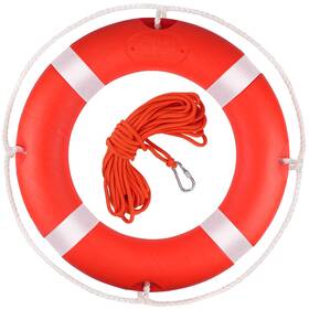 Balava 709226860800 Life Ring 23 Inch /28 Boat Safety Throw Buoy With Reflective Tape And Grab Lines -