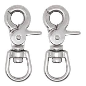 022796 Benliudh 2 Pcs Trigger Snaps Swivel Hooks 3/5 Inch Heavy Duty 316 Stainless Steel Trigg