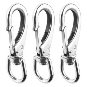 Bnyzwot 793610605665 Stainless Steel Swivel Eye Snap Hook 3 Pack 4.6 Inch Heavy Duty Flag Clips