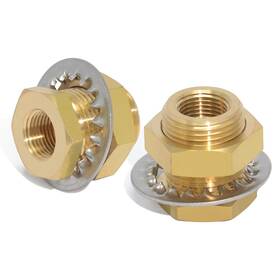 Am-1344cc Boeray 2pcs Brass Bulkhead Fittings 3/8 Inch Npt Female To Thre