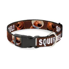 Pc-wdy293-ws Buckle-down Plastic Clip Collar - Dug 3-poses/squirrel Brown/yello... Fast Ship