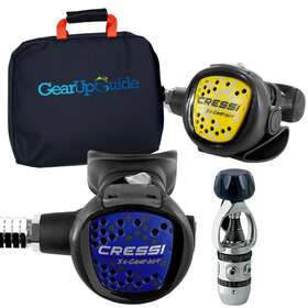 Crrgac2compoctobagbl Cressi Ac2 Compact Scuba Regulator Set With Gear Up Guide Reg Bag Blue