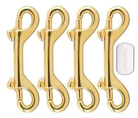 Criativo Live 757510919536 Brass Double End Snap Hook Clip Diving 3.5 Inch 4 Pcs For Pet Han