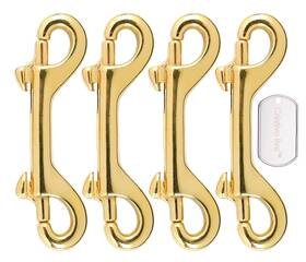 Jc20210324 Criativo Live 5 Inch Solid Brass Diving Clips 4-pack - Double-ended Snap Hooks For Scuba Gear Jc20210324 Criativo Live 5 Inch Solid Brass Diving Clips 4-pack - Double-ended Snap Hooks For Scuba Gear