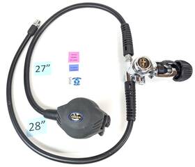 5459 Dacor Quantum Yoke 1st And 2nd Stage Regulator Set Scuba Dive Inflator Hose