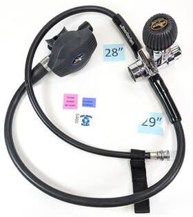 5460 Dacor Quantum Yoke 1st And 2nd Stage Regulator Set Scuba Dive Inflator Hose