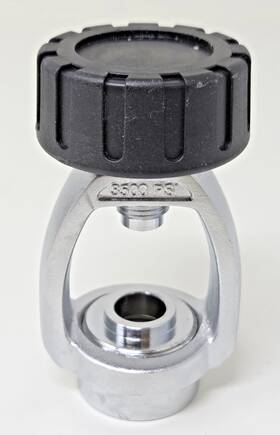 Dx-701310 Dgx Din To Yoke Tank Valve Adapter 3500 Psi Chrome-plated Brass