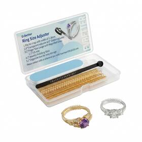 Evbetter Jzq2237-1 18 Pcs Ring Sizer Adjuster For Loose Rings With Finger Gauge And Polishing Stic
