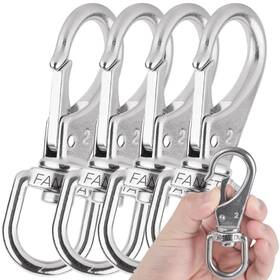 Faneta 754083725403 Stainless Steel Swivel Eye Snap Hooks Flag Pole Clips Marine Grade Scuba Di