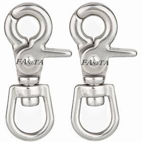 Faneta 754083725489 2-5/8 Inch Trigger Snap Hooks Marine Grade Swivel Lobster Claw Clasp Stainles