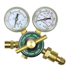 Ftfg-25-ar Flame Tech Flow Gauge Argon Regulator Easy To Read 2 Inch Dual-scale Gauges Ideal Weldi