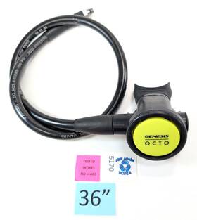 5170 Genesis Octo Octopus 2nd Second Stage Regulator Scuba Dive Diving Yellow #5170