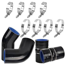 Mk0263 Gesexi 6.6l Silicone Intercooler Boot Hose Kit With Clamps Compatible Gmc