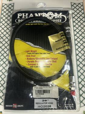 Ho2026 Innovative Scuba Concepts Phantom Low Pressure Regulator 26 Inch Double Braided Hose Black Nos