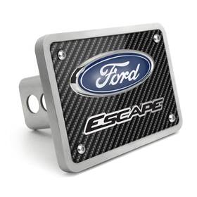 Ipick Image 689324841300 Made For Ford Escape 3d Logo Carbon Fiber Texture Billet Aluminum 2 Inch Tow