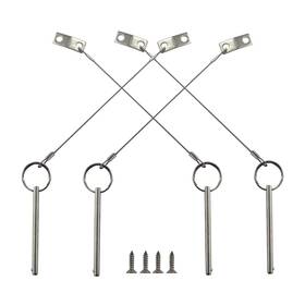 4cpkxd3-3 Keehui 4cpkxd3-3/4in 4pieces Of Quick Release Pin 1/4 Inch Diameter Usable Length 3 76mm Total Len
