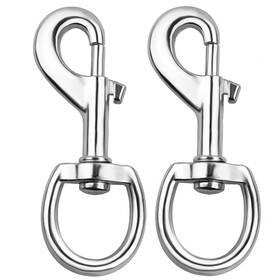 C320 Kiouposy 741451739186 3.5 Inch Flag Swivel Snap Hooks 2 Pack Clips For Flagpole Rope Heavy Du
