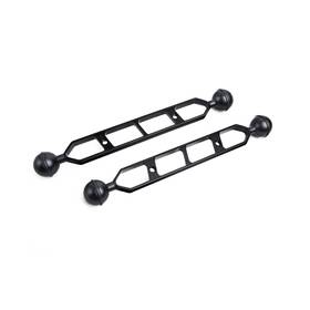 Letonpower 614170516591 Black 9 Inch Underwater Aluminum Alloy Extension Arm 2-pack - Dual Ball System