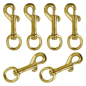 Tqgj01 Ljzp 8pcs Flag Clips Swivel Snap Hooks 2.4 Inch Heavy Duty Brass Pole For