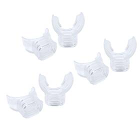 Maluan 745302908035 6 Pack Silicone Mouthpiece Diving Clear With Tie Strap Equipment Breat