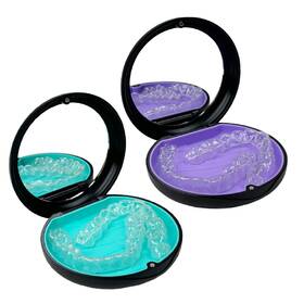 Md04-2p Maoerdental 2 Pack Aligner Case With Mirror Convenient Retainer For Invisalign Align