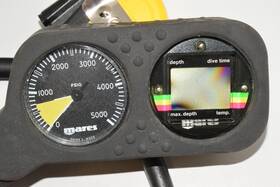 540982 Mares Scuba Diving Depht Gauge Psig Untested Swiss Made