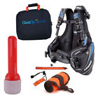 Medium Cressi Travelight Blue Buoyancy Compensator Complete Bundle 638353875701