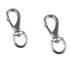 Mikmaytoo 750743705532 Stainless Steel Swivel Eye Snap Hook Clips 0# Scuba Diving Bir
