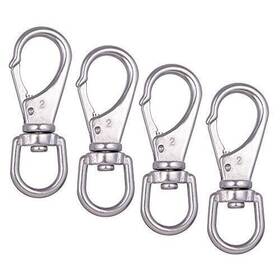 Mixiflor 193499900507 Stainless Steel Swivel Eye Snap Hook 4 Pack Inch Flag Pole