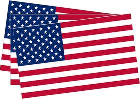 Muxwell M020101 High-reflective American Flag Decals For Trucks Car 3-pack 5x3 Inches Waterp