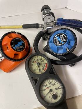 Cdx5 Oceanic 3940 Scuba Dive Regulator Set 1st 2nd Yoke-sherwood Regulators Gauges