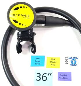 5864 Oceanic Slim Line 2 Yellow Scuba Dive Octo Octopus 2nd Stage Regulator Slimline
