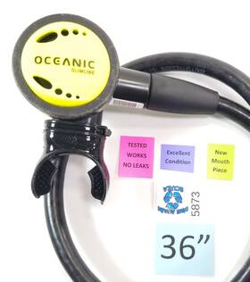 5873 Oceanic Slim Line 2 Yellow Scuba Dive Octo Octopus 2nd Stage Regulator Slimline