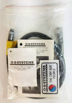 611117 Ossystems Low Pressure Hose For Scuba Diving Drysuit New