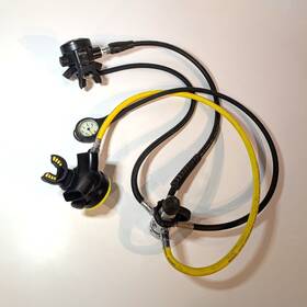 2006133 Palantic Triton Regulator Set With Octopus Hoses And Psi Gauge Scuba