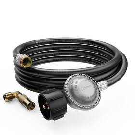 Qcc-1 Qklngtan 760314206023 Propane Regulator Hose With Valve 6ft Adaptor Quick Connect 3/8 Inch