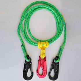 33301 Rope Logic Grizzly Spliced 2 In 1 Lanyard Lightning Green 10ft