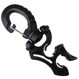 Scuba Choice 608939468641 Diving Double Hose Holder With Clip Black