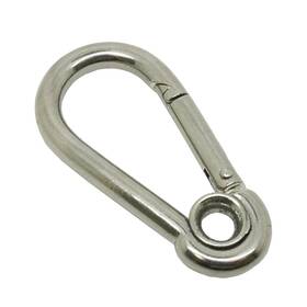 Scuba Choice 627154150810 Boat Marine Clip Stainless Steel Safety Spring Hook Carabiner With Rope Holder