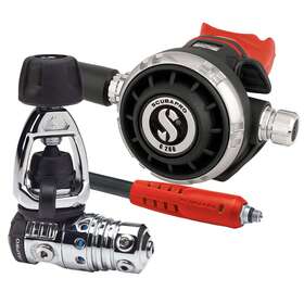 12.252.010-01.040.040 Scubapro Mk25 Evo/g260 Dive Regulator Int With Red Mouthpiece And Hose Protector