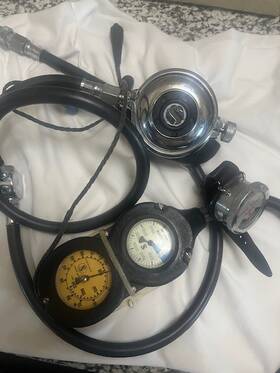 9916524 Scubapro Us Divers Octopus Scuba Pro Diving Gear 1st And 2nd Stage Regulator Pressure Gauge