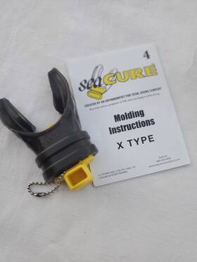 Sc1-blk Seacure X-type Custom Mouthpiece Scuba Diving Snorkeling Black Size 1