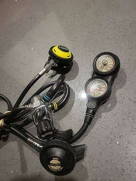 3731 Sherwood Scuba Brut Dive Regulator Set Yoke 1st And 2nd Stage #3731
