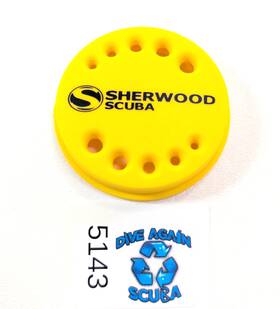 5143 Sherwood Scuba Genuine Oem Dual Octo Diaphragm Purge Front Cover Dive Yellow